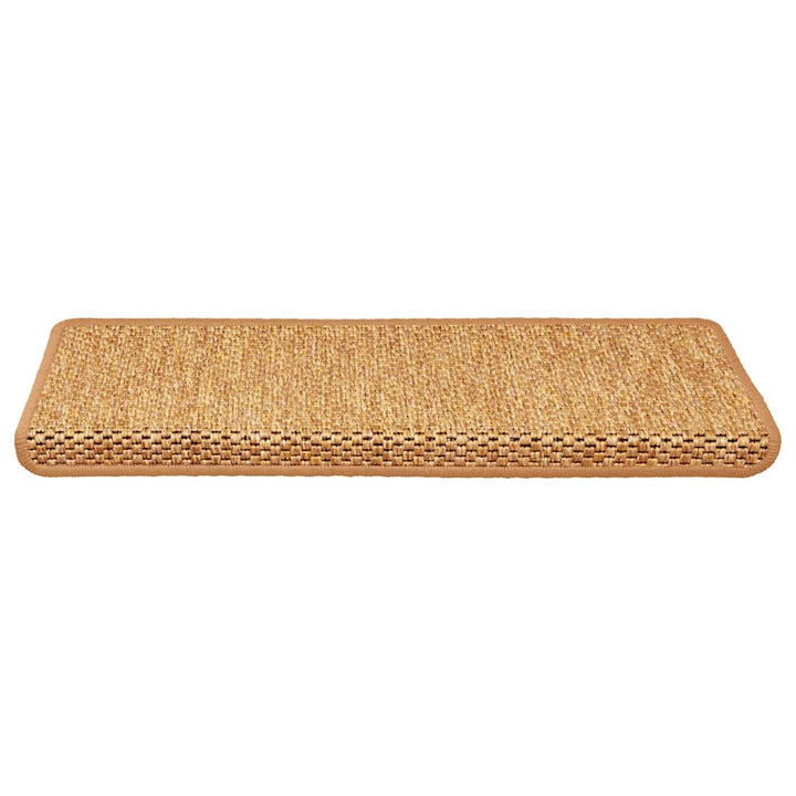 selvklæbende trappemåtter 30 stk. 65x21x4 cm sisal-look orange