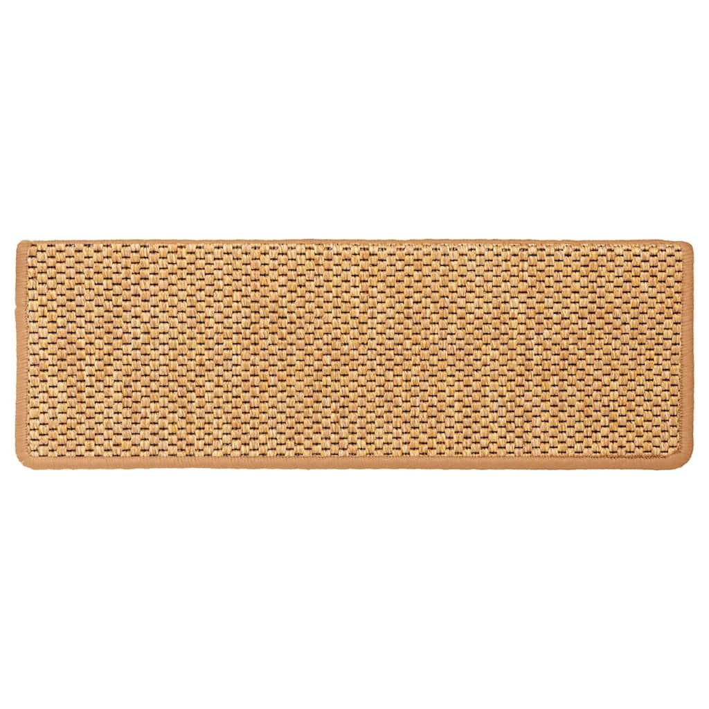 selvklæbende trappemåtter 30 stk. 65x21x4 cm sisal-look orange