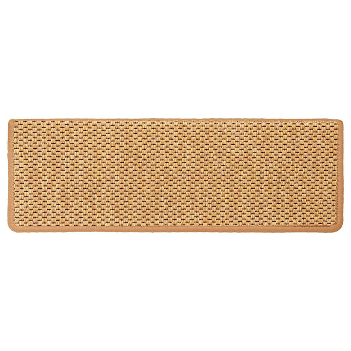 selvklæbende trappemåtter 30 stk. 65x21x4 cm sisal-look orange