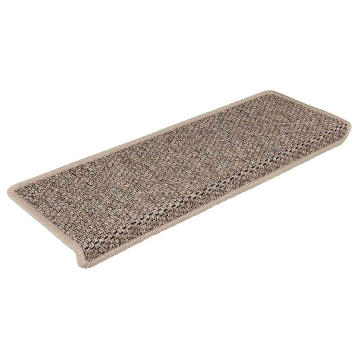 selvklæbende trappemåtter 30 stk. 65x21x4 cm sisal-look beige