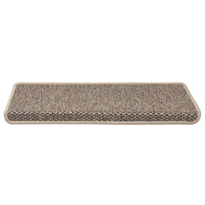 selvklæbende trappemåtter 30 stk. 65x21x4 cm sisal-look beige