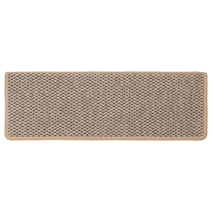 selvklæbende trappemåtter 30stk. 65x21x4cm sisal-look lys beige