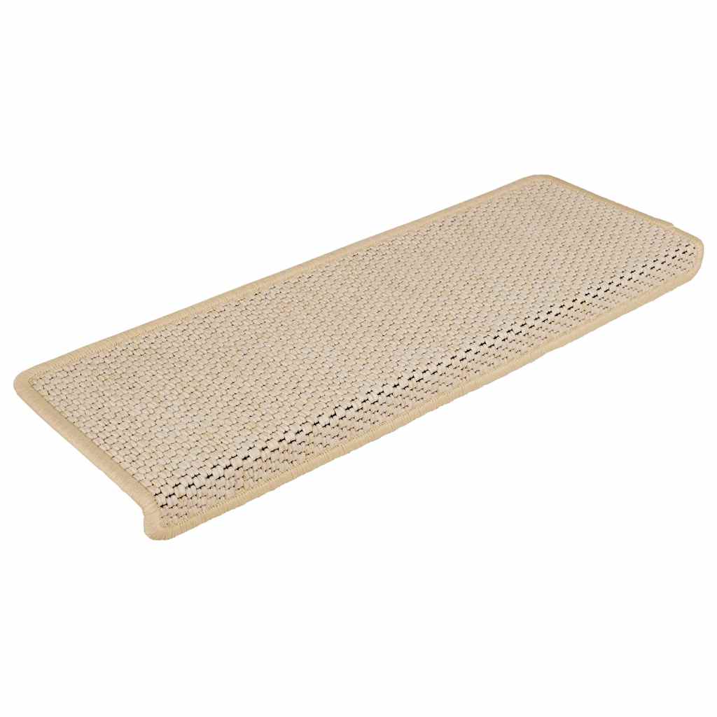 selvklæbende trappemåtter 30 stk. 65x21x4 cm sisal-look Berber