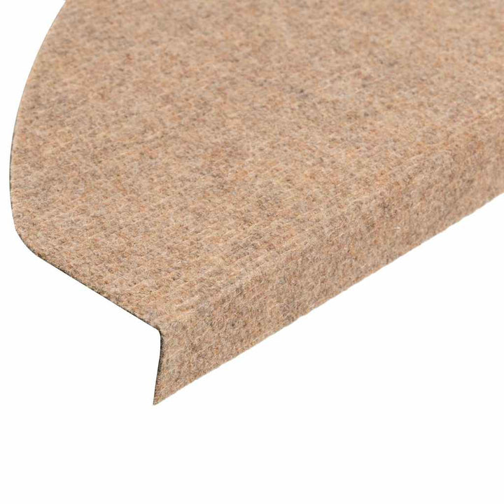 selvklæbende trappemåtter 30 stk. 65x22,5x3,5 cm beige