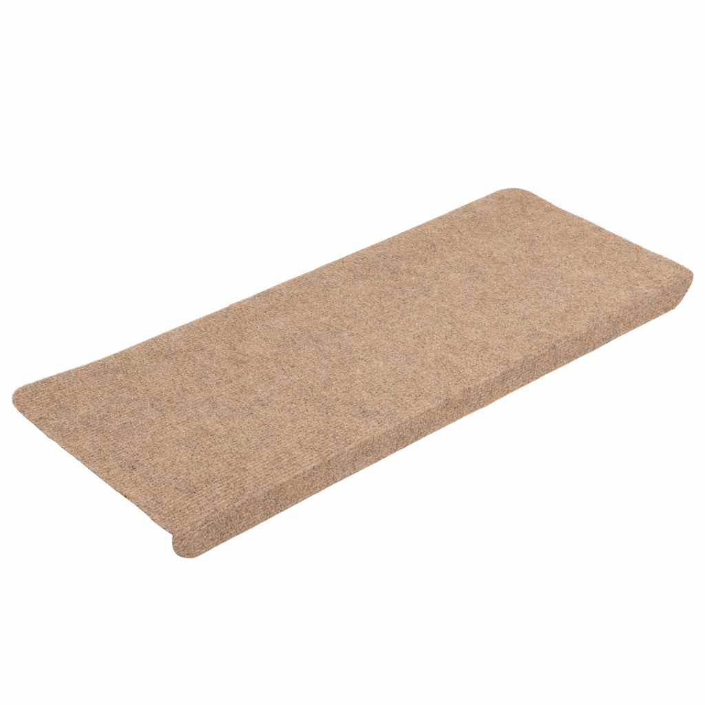 selvklæbende trappemåtter 30 stk. 65x24,5x3,5 cm beige