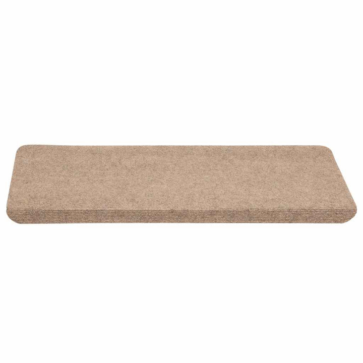 selvklæbende trappemåtter 30 stk. 65x24,5x3,5 cm beige