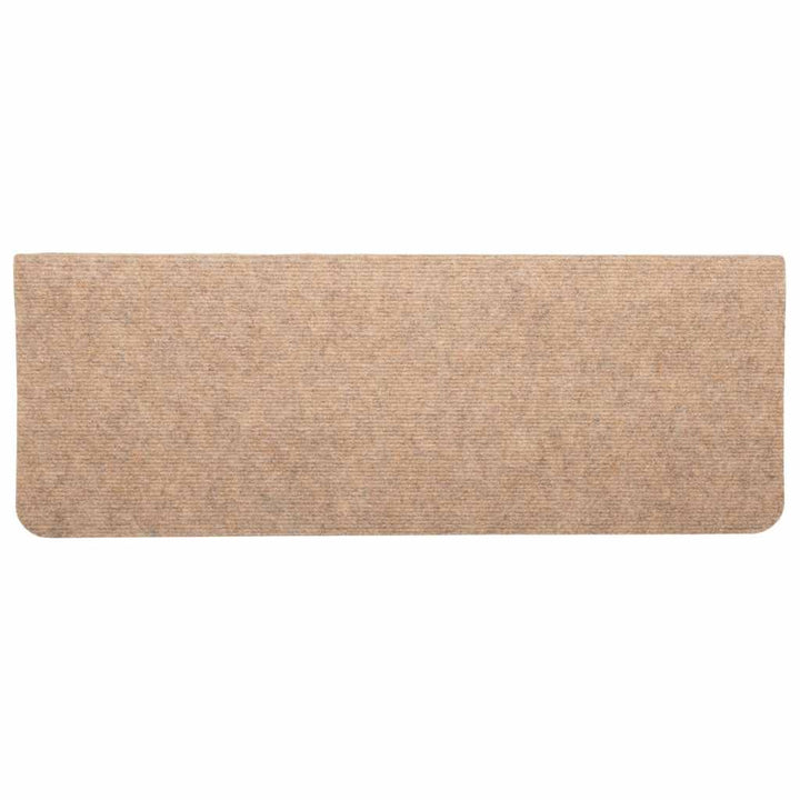 selvklæbende trappemåtter 30 stk. 65x24,5x3,5 cm beige
