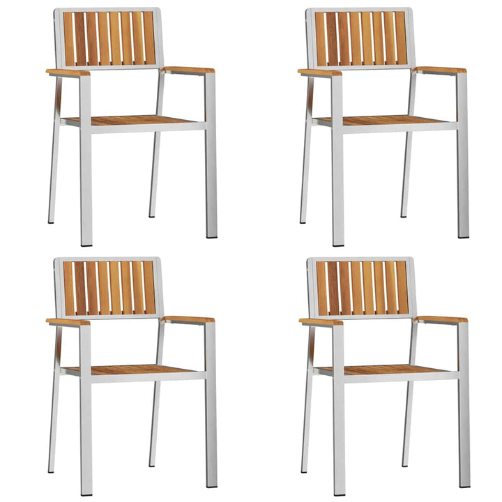 Have Spisebordssæt 5 pcs Brun Massivt akacietræ