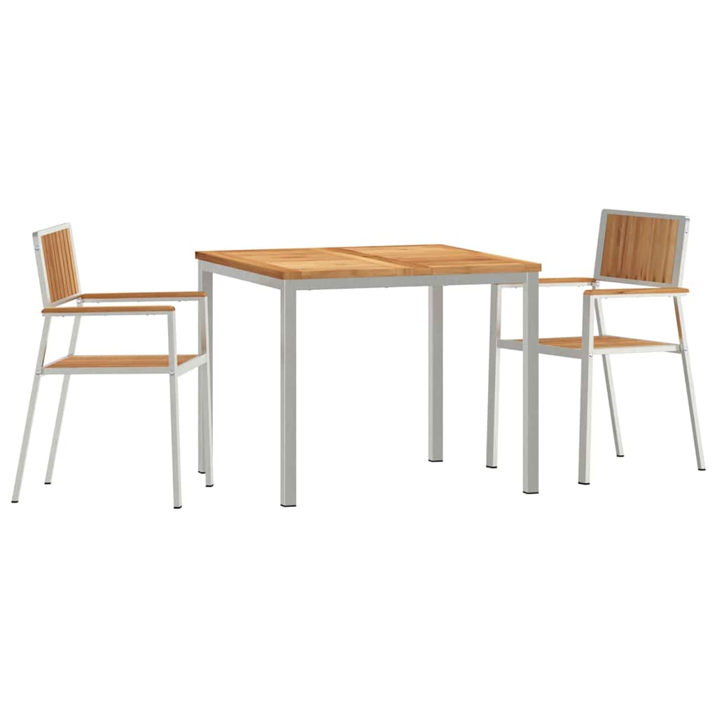 Have Spisebordssæt 3 pcs Brun Massivt teaktræ