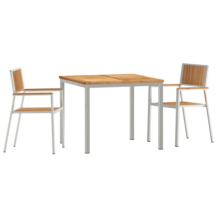 Have Spisebordssæt 3 pcs Brun Massivt teaktræ