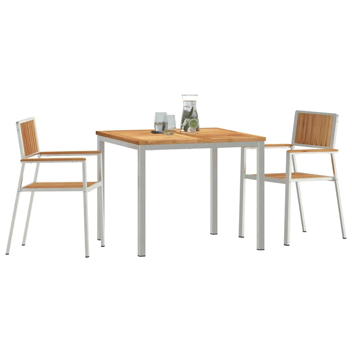 Have Spisebordssæt 3 pcs Brun Massivt teaktræ