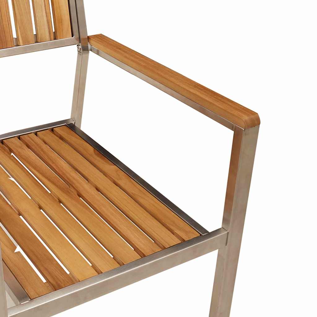 Have Spisebordssæt 5 pcs Brun Massivt teaktræ