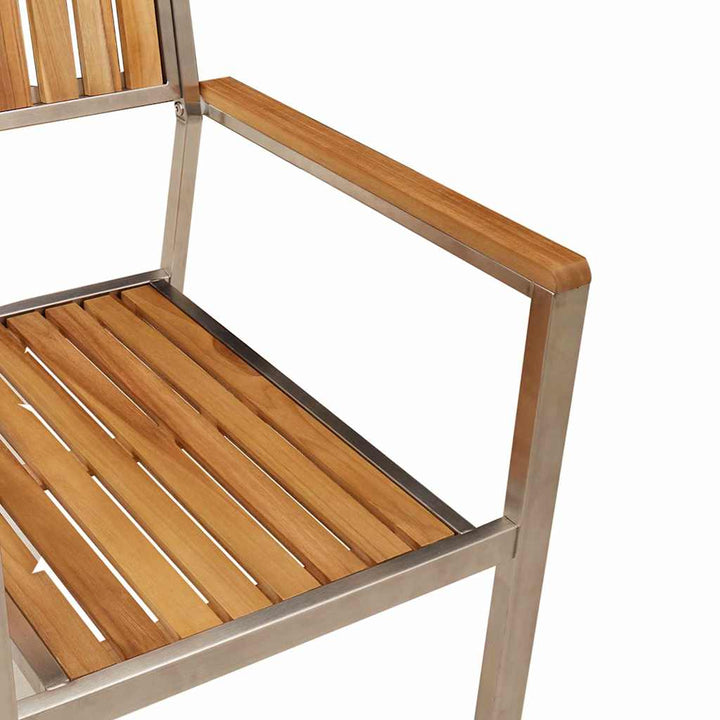 Have Spisebordssæt 5 pcs Brun Massivt teaktræ