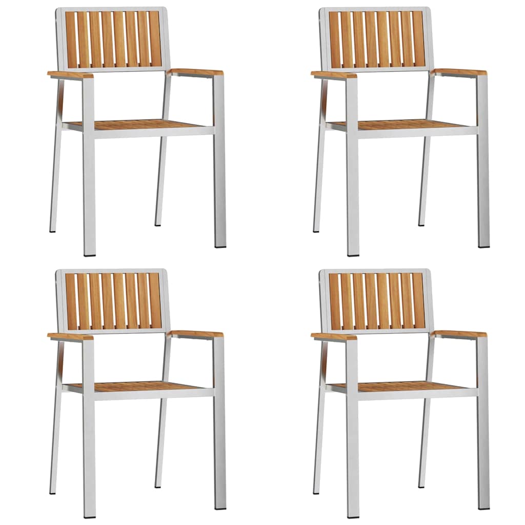 Have Spisebordssæt 5 pcs Brun Massivt teaktræ