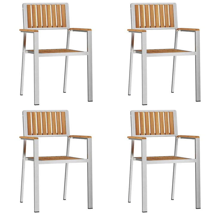 Have Spisebordssæt 5 pcs Brun Massivt teaktræ
