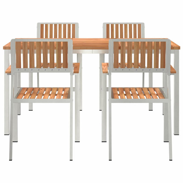 Have Spisebordssæt 5 pcs Brun Massivt teaktræ