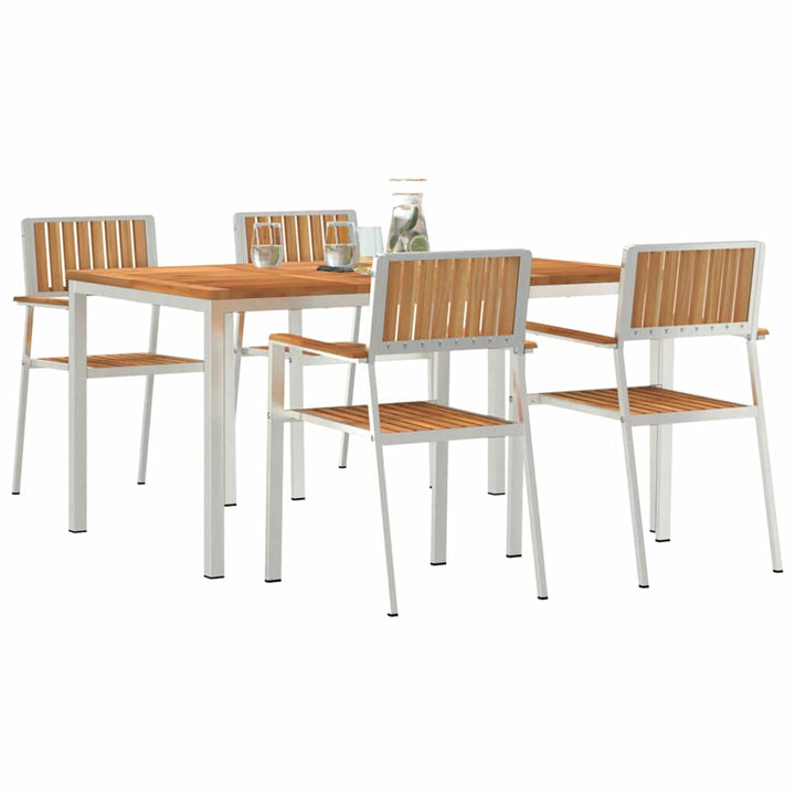 Have Spisebordssæt 5 pcs Brun Massivt teaktræ
