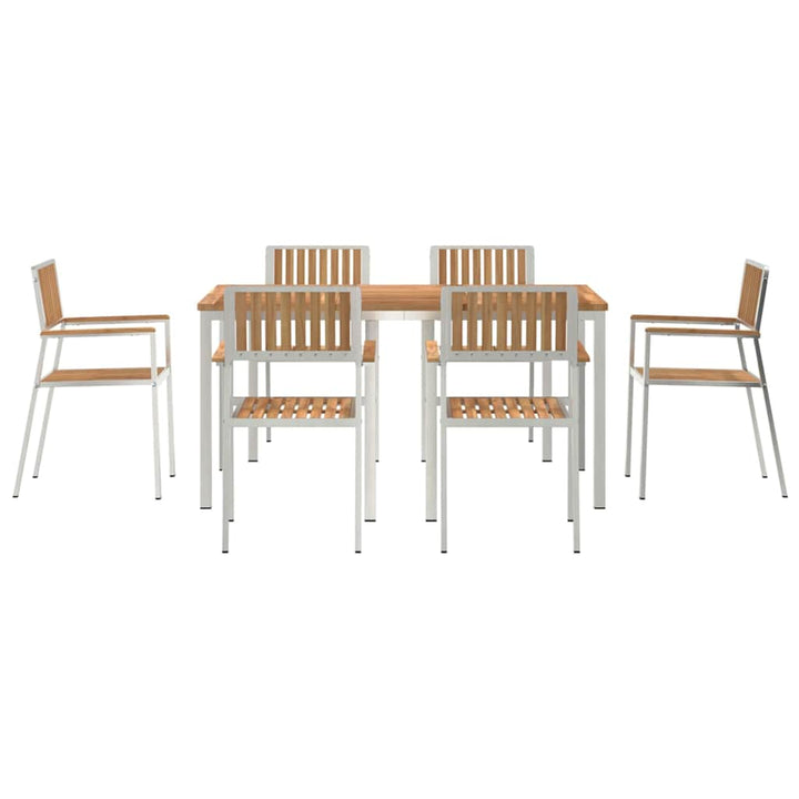 Have Spisebordssæt 7 pcs Brun Massivt teaktræ