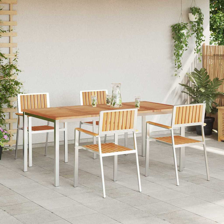 Have Spisebordssæt 5 pcs Brun Massivt teaktræ