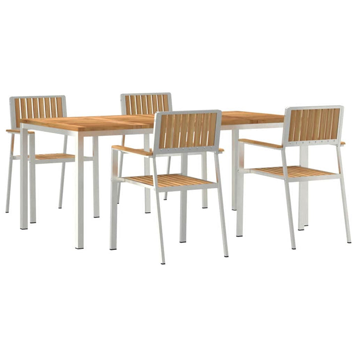 Have Spisebordssæt 5 pcs Brun Massivt teaktræ
