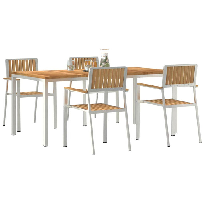 Have Spisebordssæt 5 pcs Brun Massivt teaktræ