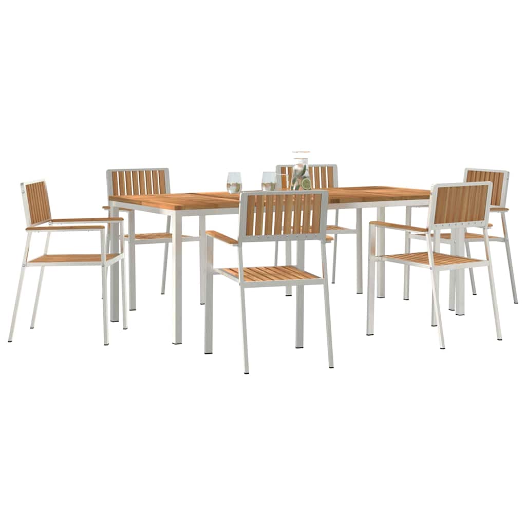 Have Spisebordssæt 7 pcs Brun Massivt teaktræ