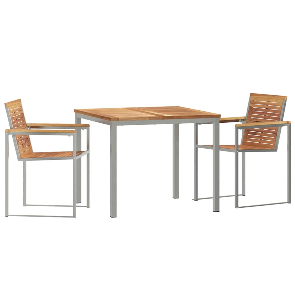 Have Spisebordssæt 3 pcs Massivt teaktræ