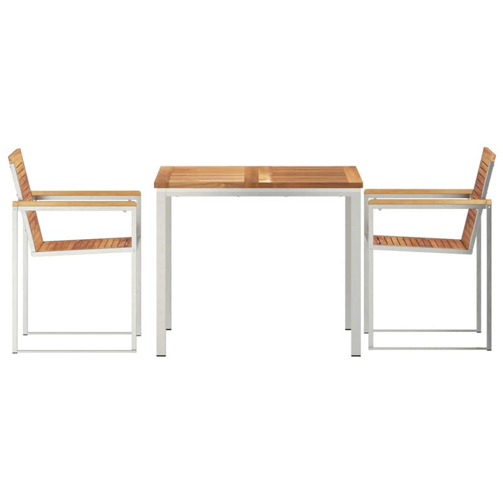 Have Spisebordssæt 3 pcs Massivt teaktræ