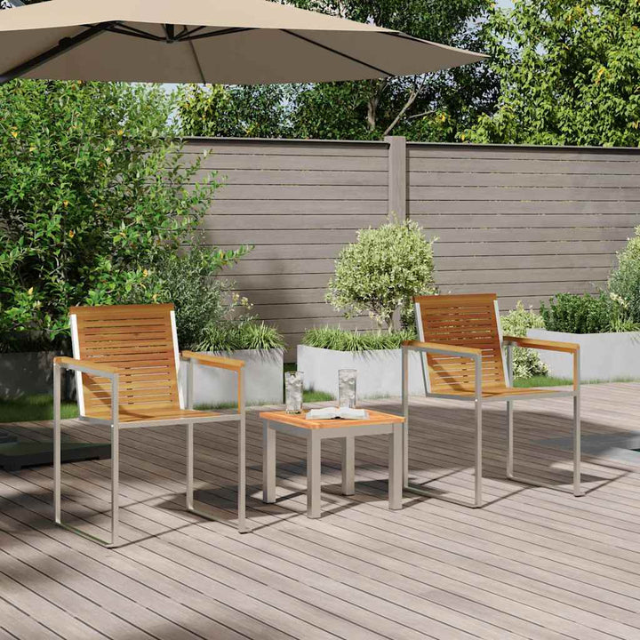 Solseng 3-person 3 pcs Brun 200x60x88cm MassivAkacietræ