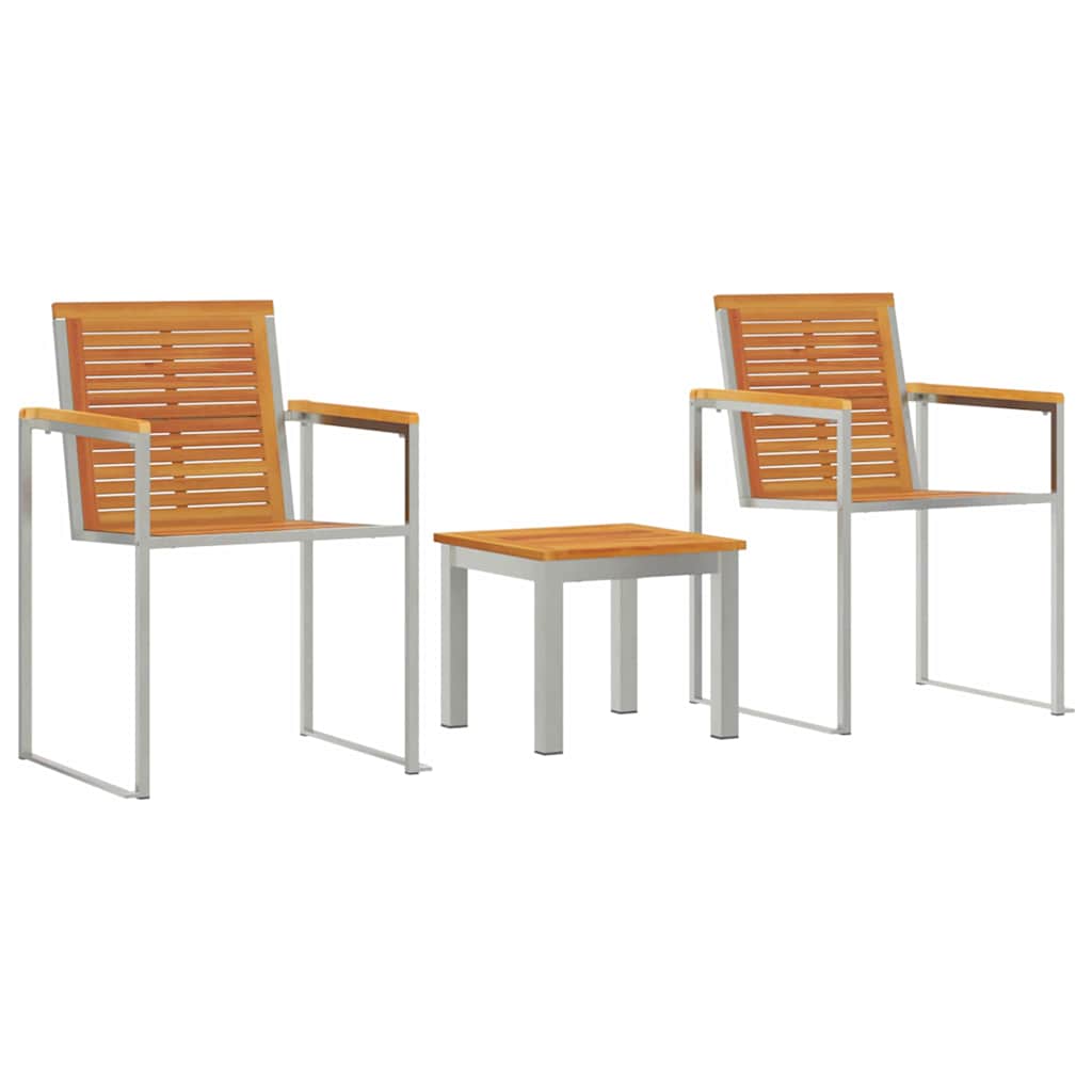 Solseng 3-person 3 pcs Brun 200x60x88cm MassivAkacietræ