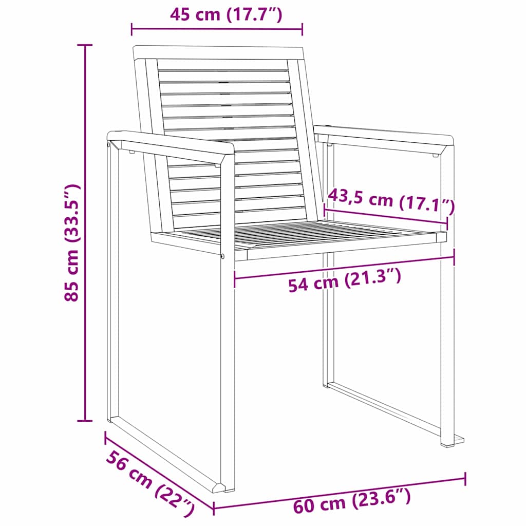 Solseng 3-person 3 pcs Brun 200x60x88cm MassivAkacietræ