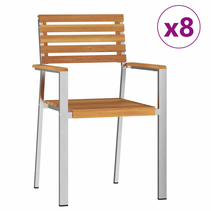 Have Stol 8 pcs Brun 56 x 54.5 x 87cm Massivt akacietræ