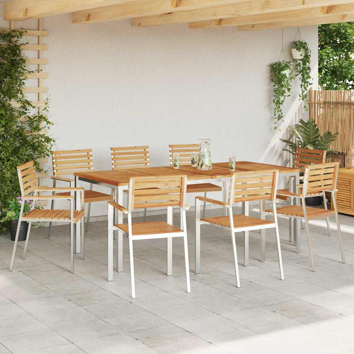 Have Stol 8 pcs Brun 56 x 54.5 x 87cm Massivt teaktræ