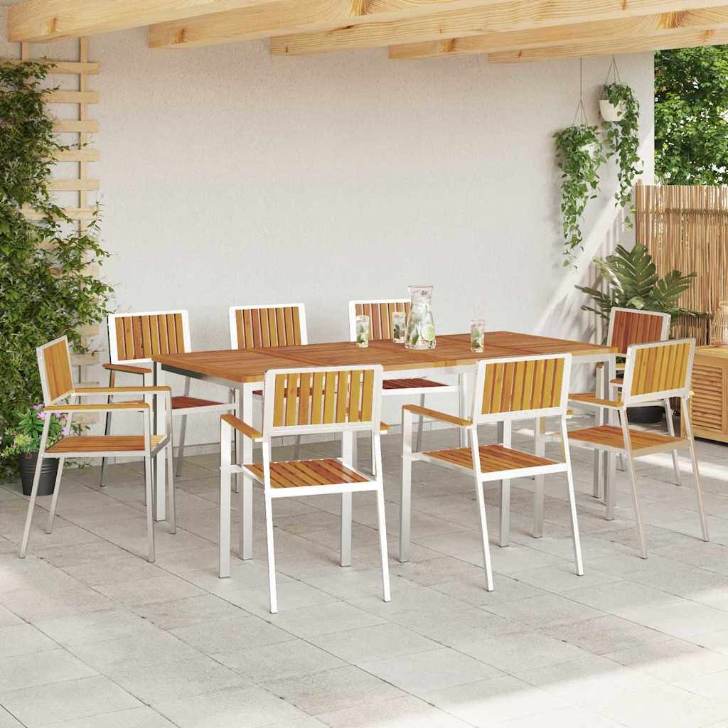 Have Stol 8 pcs Brun 56 x 54.5 x 87cm Massivt akacietræ