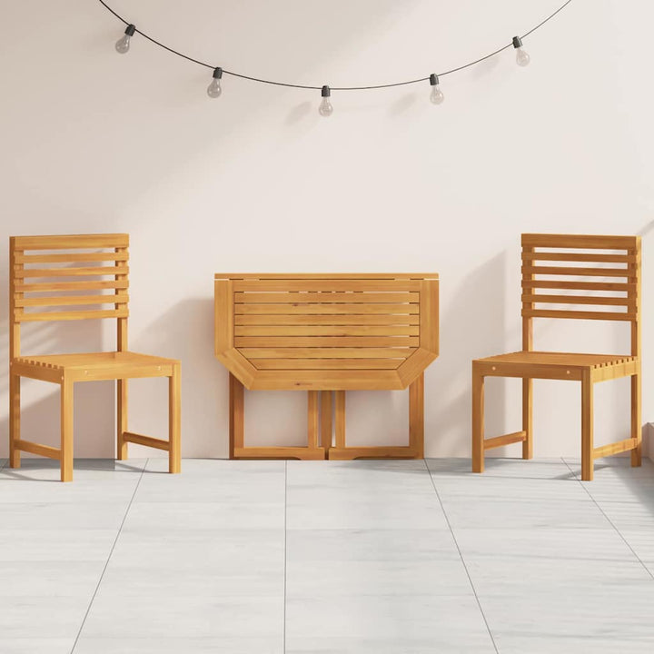 Have Bistro Sæt 3 pcs Brun Massivt akacietræ