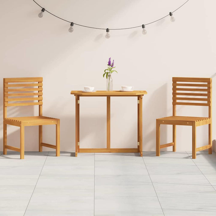 Have Bistro Sæt 3 pcs Brun Massivt akacietræ