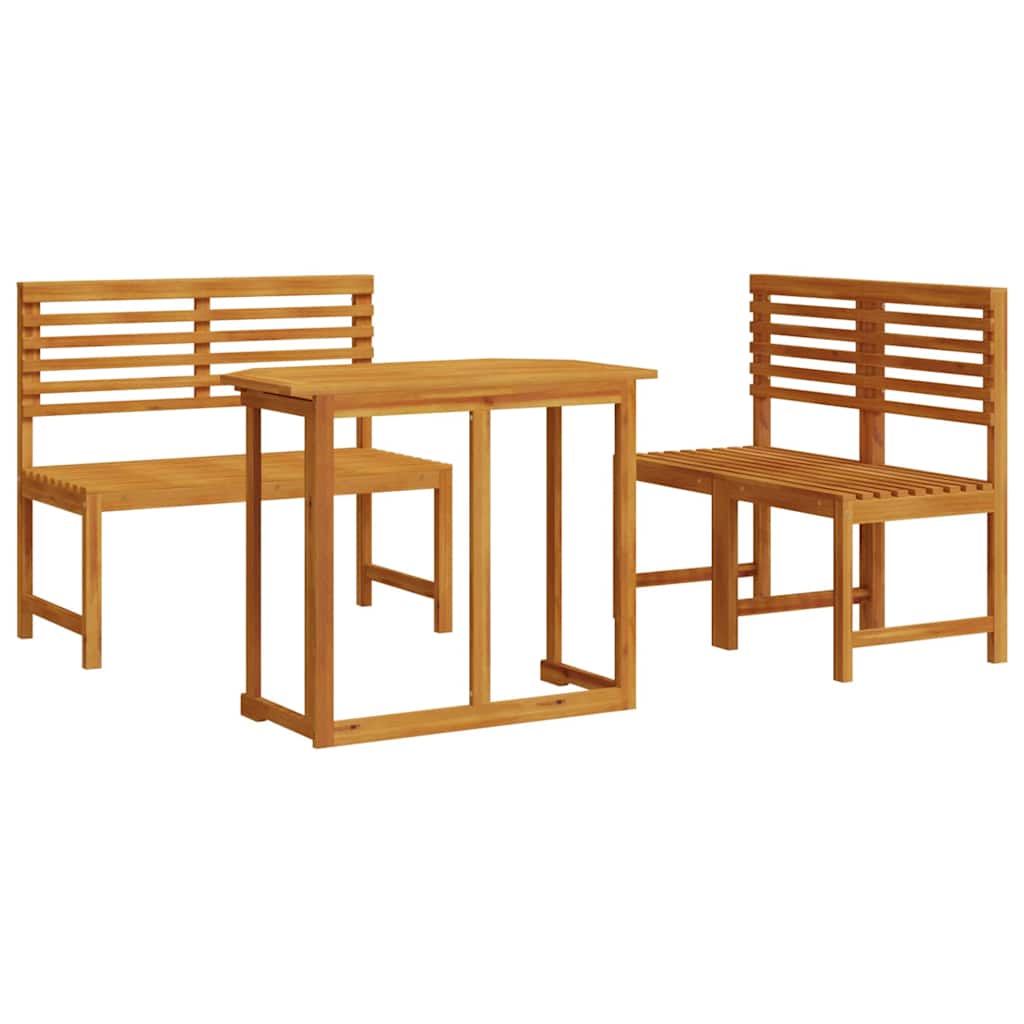 Have Bistro Sæt 3 pcs Brun Massivt akacietræ