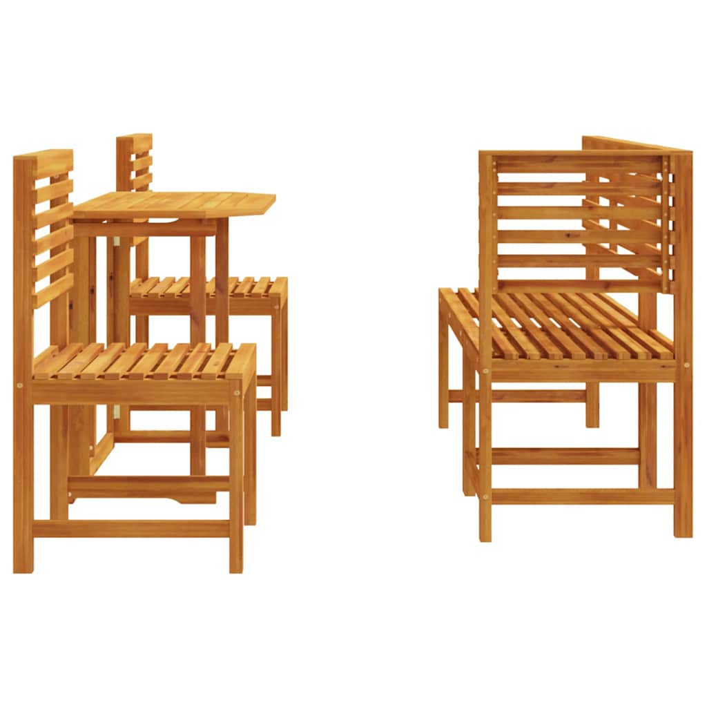 Have Bistro Sæt 5 pcs Brun Massivt akacietræ