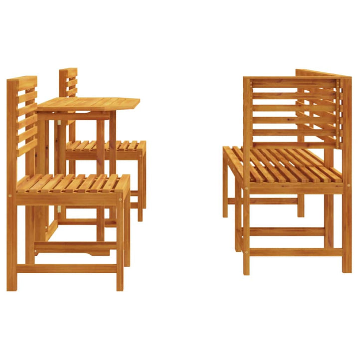 Have Bistro Sæt 5 pcs Brun Massivt akacietræ