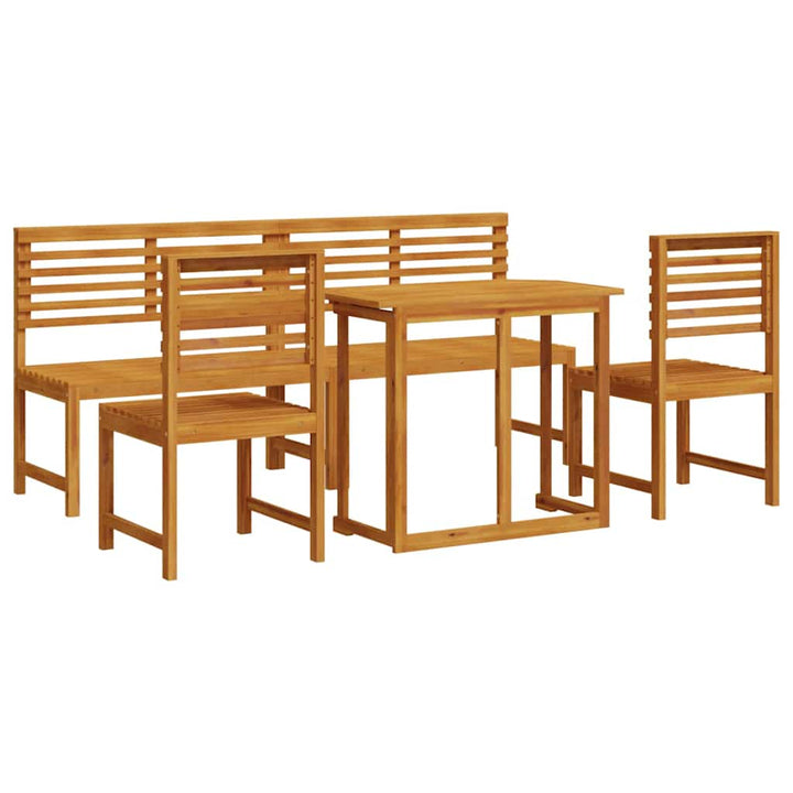 Have Bistro Sæt 5 pcs Brun Massivt akacietræ