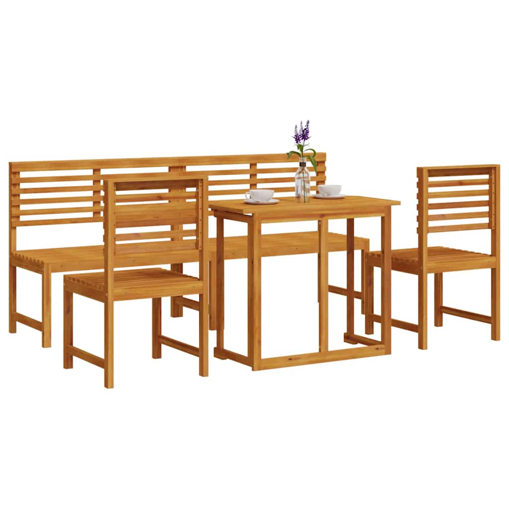 Have Bistro Sæt 5 pcs Brun Massivt akacietræ