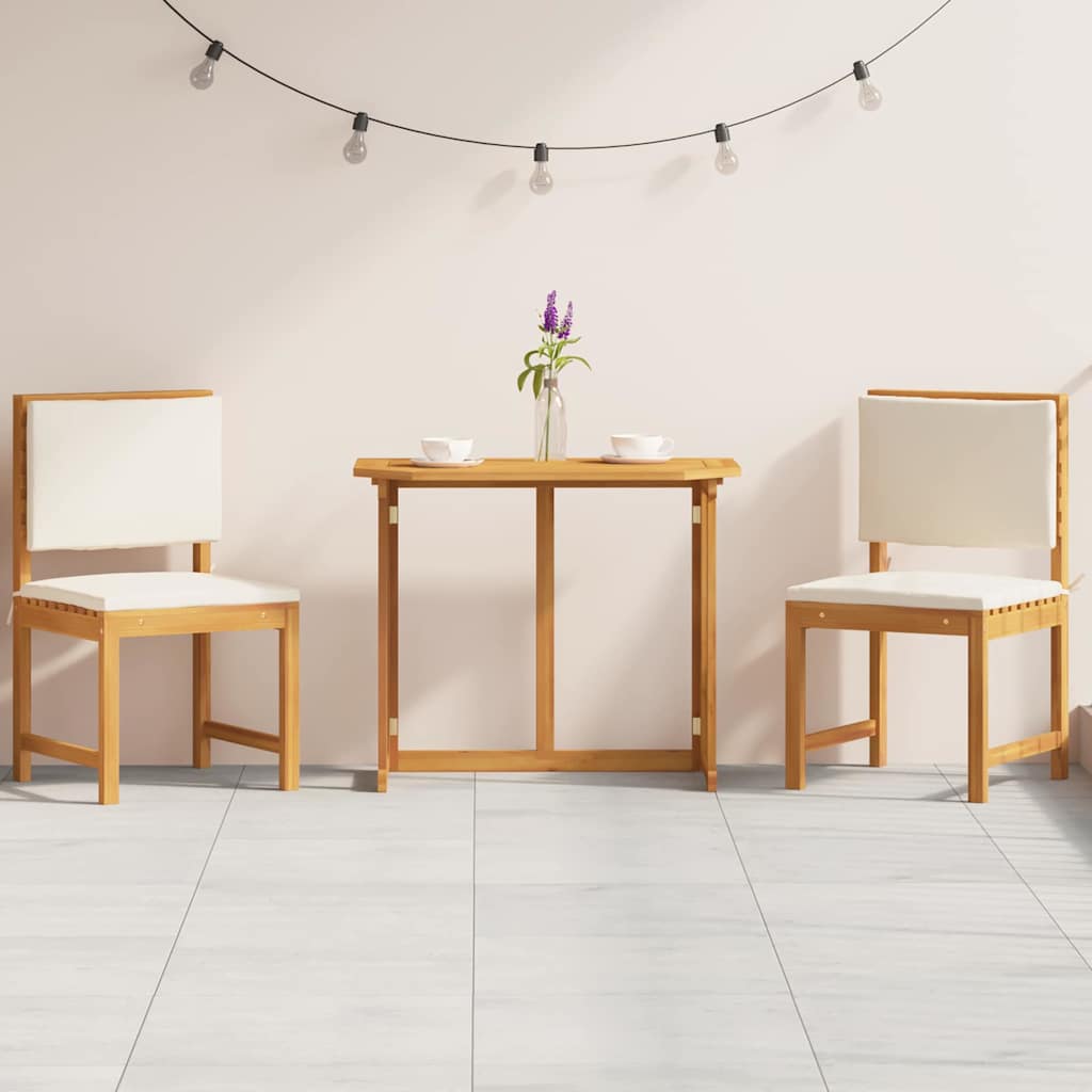 Have Bistro Sæt 3 pcs Brun Massivt akacietræ