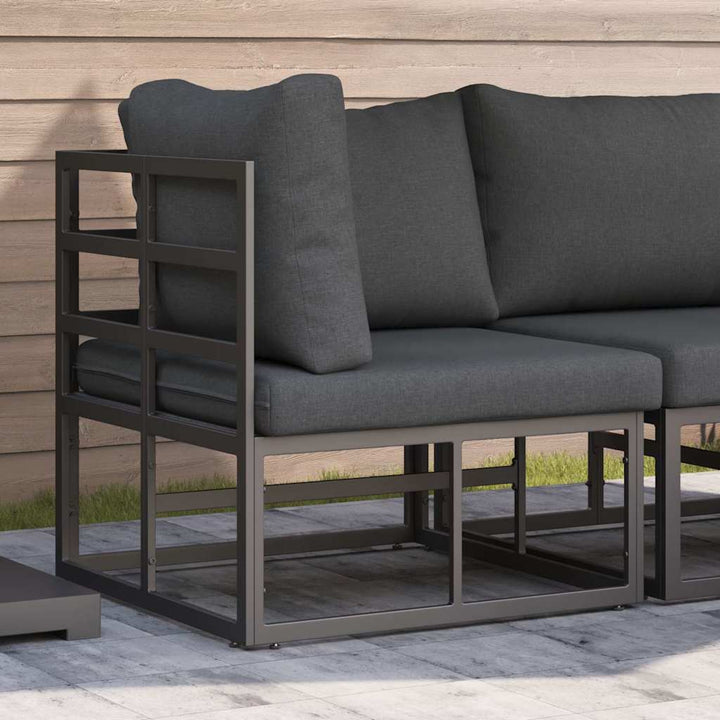 Udendørs Møbler med pude med pude Sort Aluminium