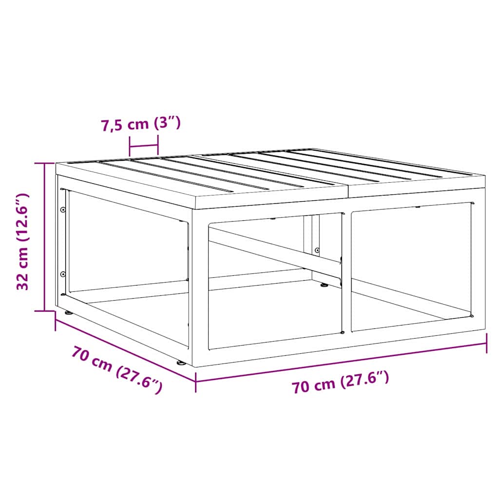 Udendørs Møbler Sort Aluminium
