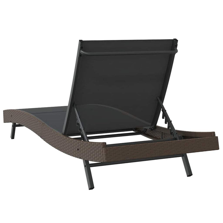 Solseng 1-person Brun 70 x 197 x 82 cm Poly rattan og metal