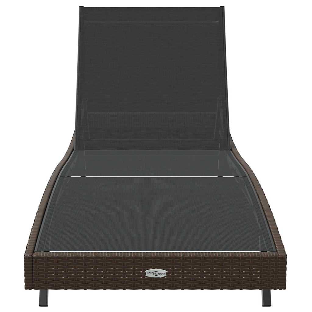 Solseng 1-person Brun 70 x 197 x 82 cm Poly rattan og metal
