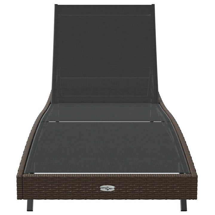 Solseng 1-person Brun 70 x 197 x 82 cm Poly rattan og metal