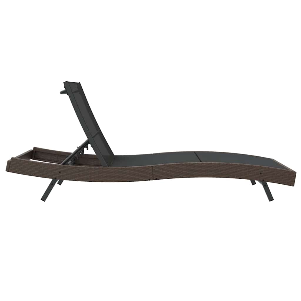 Solseng 1-person Brun 70 x 197 x 82 cm Poly rattan og metal
