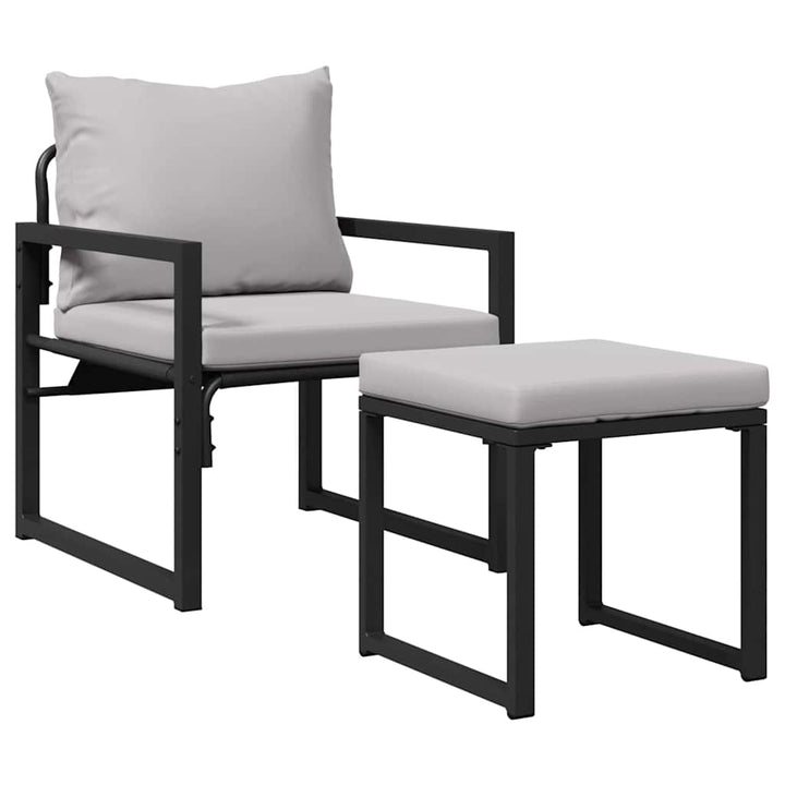 Havemøbler med pude Andet 4 pcs Sort 61 x 72.5 x 71 cm Stål