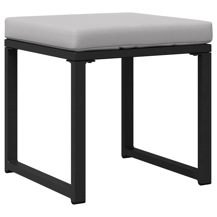 Havemøbler med pude Andet 4 pcs Sort 61 x 72.5 x 71 cm Stål
